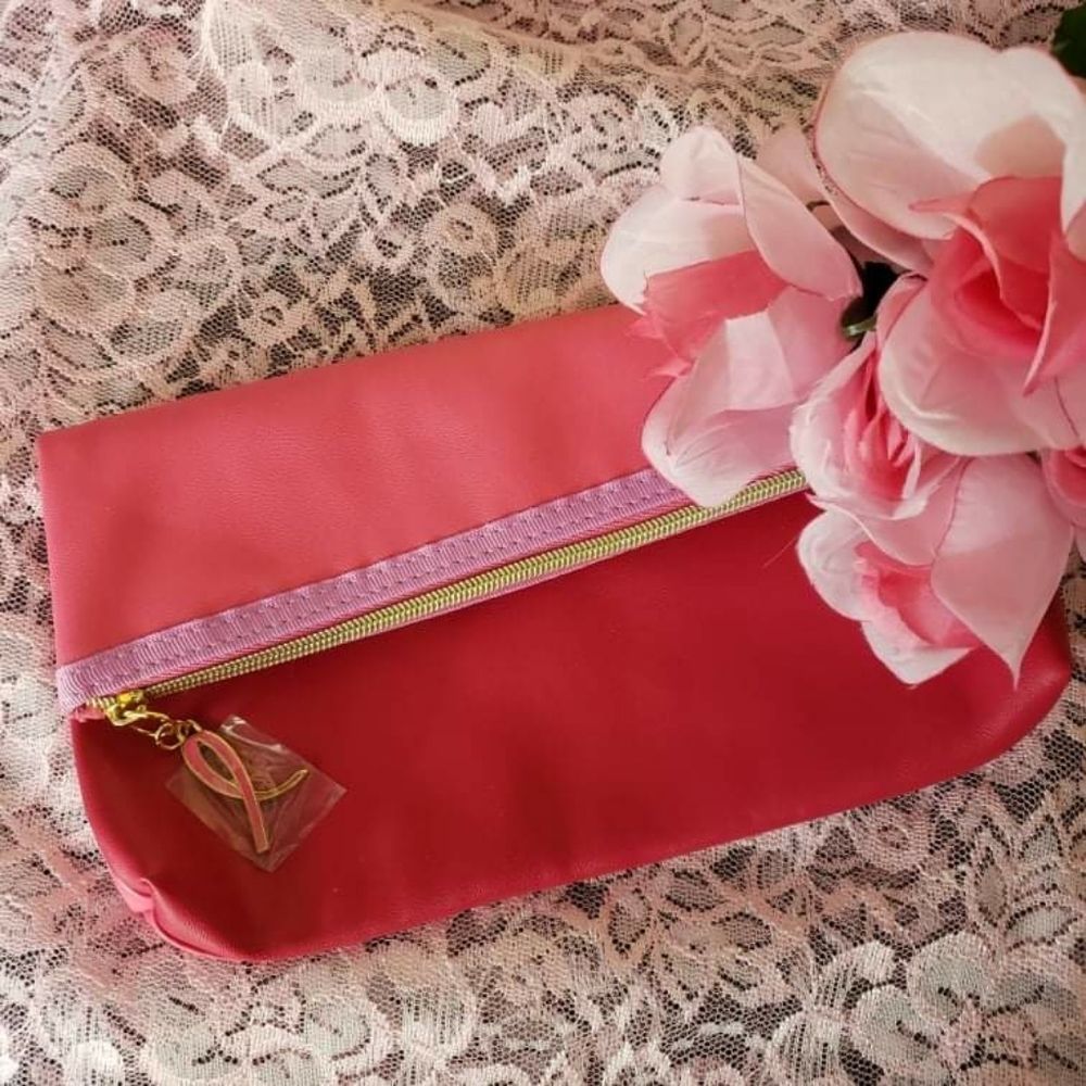 Breast Cancer Awareness Zippered Pouch